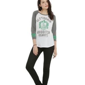 Slytherin 🐍 quidditch jersey 🧙‍♂️ Harry Potter Fandom clothes 3/4 sleeve